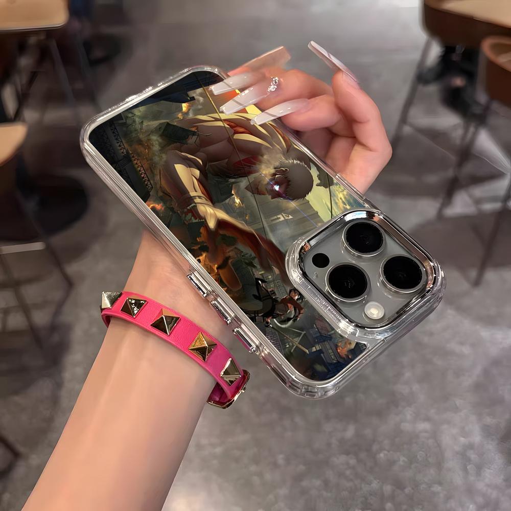 Чехол для телефона A-ATTACK ON T-TITAN Для IPhone 17 Air 16 15 14 13 12 11 Pro Pro Max Plus Прозрачный Мягкий Чехол
