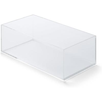 Stackable Acrylic Storage Box Medium - 25.2 X 12.6 X 8cm, Clear, Japan