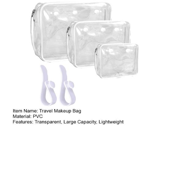 Beach Tote Bag with Insert Hooks Accessories Water-Resistant Sand-proof Transparent Cosmetic Travel Pouch Beach Bag for Bogg Bag