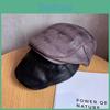 Urban Fashion Beret Cap For Women Made Of Leather Velvet Lightweight And Warm For Cold Season