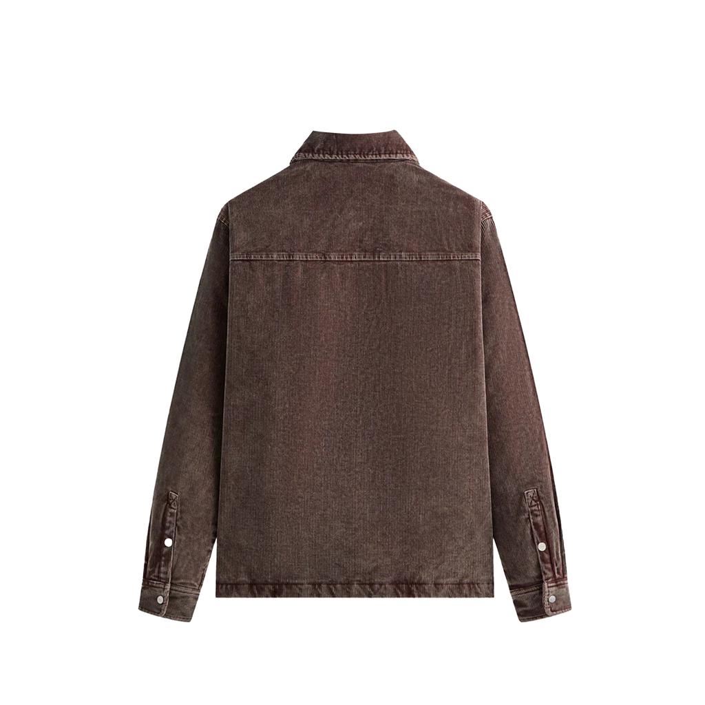 Kith Washed Corduroy Brixton Puffed Shirt Jacket Saddle Men Tops Brown KHM010915-201