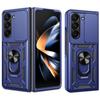 Case for Samsung Galaxy Z Fold 7 - BOOLING - Shockproof with Ring and Camera Cover - Navy Blue