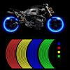 8Pcs/set Reflective Wheel Rims Stickers Motocross Bike Motorcycle Body Rim Stripe Tape Sticker Decorative Reflector Film Decals