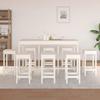 VidaXL 9-Piece Bar Set Bistro Furniture Set Dining Room Kitchen Pub Furniture Indoor White 3124718