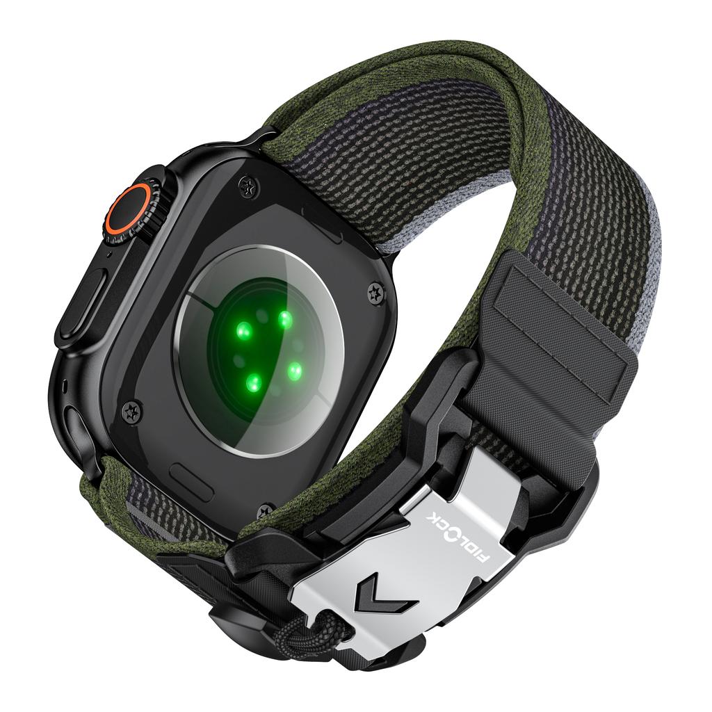 Watch Strap for Apple Watch Series 10 Ultra 9 8 7 SE 6 5 4 3 2 1 46mm 49mm 45mm 44mm 42mm Nylon Band with Metal FIDLOCK