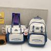 Schoolbag two-piece set, new college style backpack, large capacity backpack, high value fashion, junior high school and high school students 