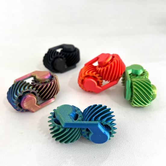3D Printed Fidget Spinner Toy Anxiety Stress Relief Gear Spinner Sensory Toys Portable Travel Focus Enhancing Office Fidget Gear Toy