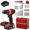 Perceuse Sans Fil - Einhell - TE-CD 18/40 Li - 69 Accessoires - 2 Batteries - 25 Mm Perçage