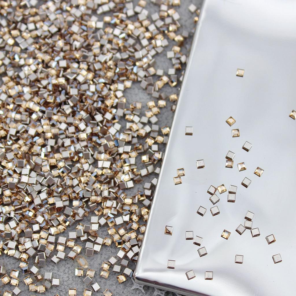 Super Flash K9 White Crystal Flat Bottom Inverted Edge Nail Art Diamond Prism 1:1 Imitation Huazi Inverted Edge Does Not Fall Off The Bottom Nail Art