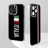 Italy Flag Phone Case New For IPhone 16 15 14 12 13 11 Pro Max Mini X XR XS Plus Black Silicone Transparent Cover