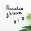 EID Mubarak Ramadan Wooden Islam Muslim Hanging Home Party DecoR
