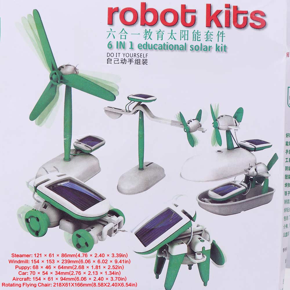 Plane Boat Assembling Ship Fan Renewable Energy Science Toy Solar Panels Solar Power Robot  Lab DIY