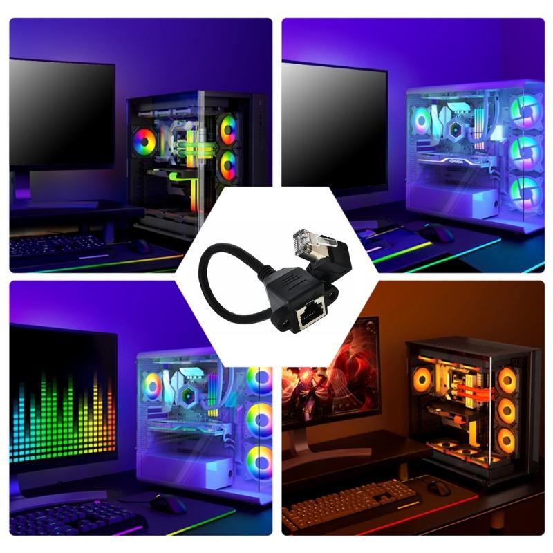 Сетевой кабель-удлинитель Cat6 RJ45 Ethernet для быстрой гигабитной передачи данных и экономии места