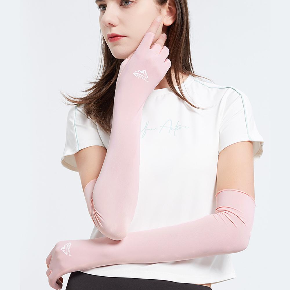 Cooling Arm Sleeves with Ergonomic Fingers Men Women UV Sun Protection Long Arms Sleeves Cover for