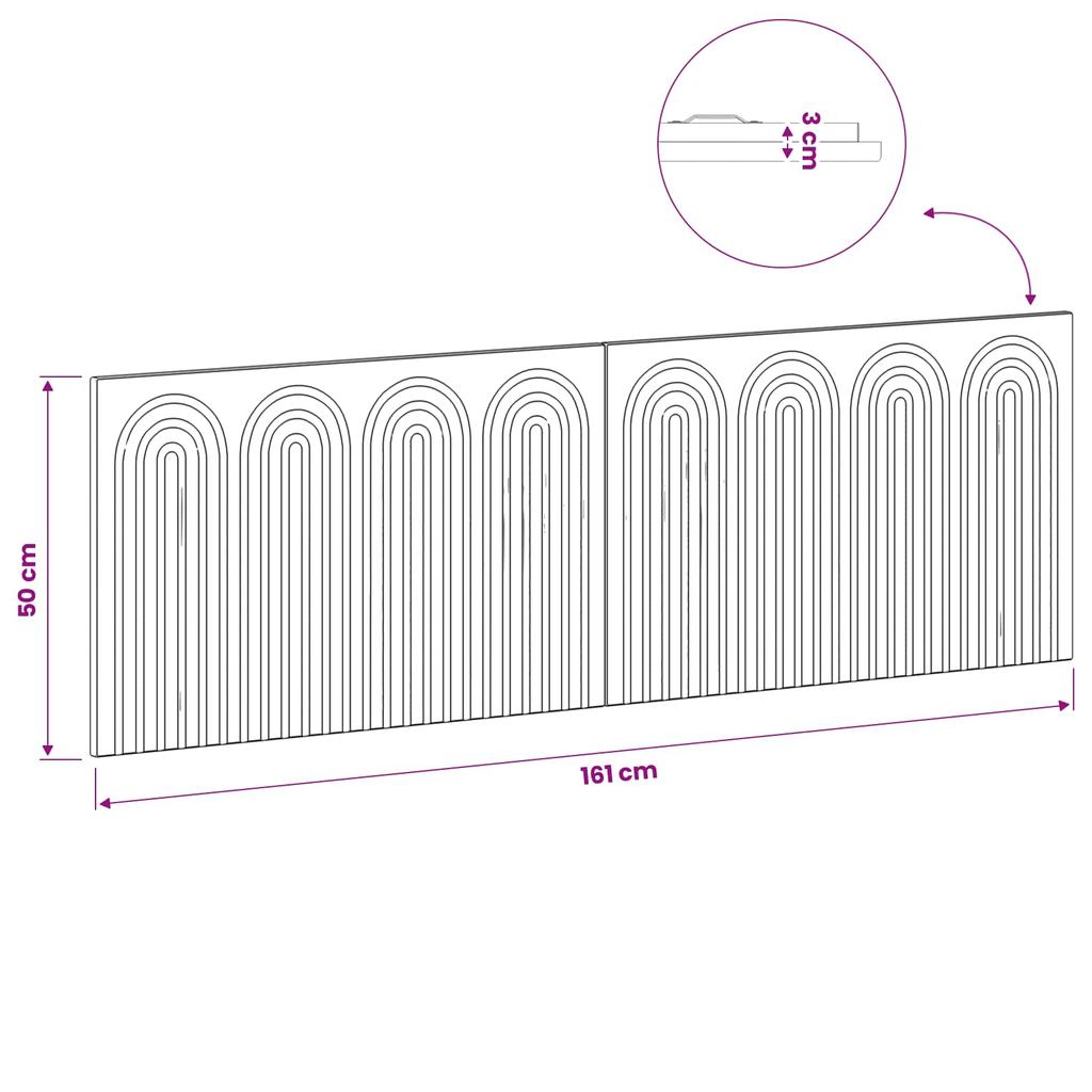 Wall Mounted Headboard ALKMAAR Smoked Oak Wood Composite