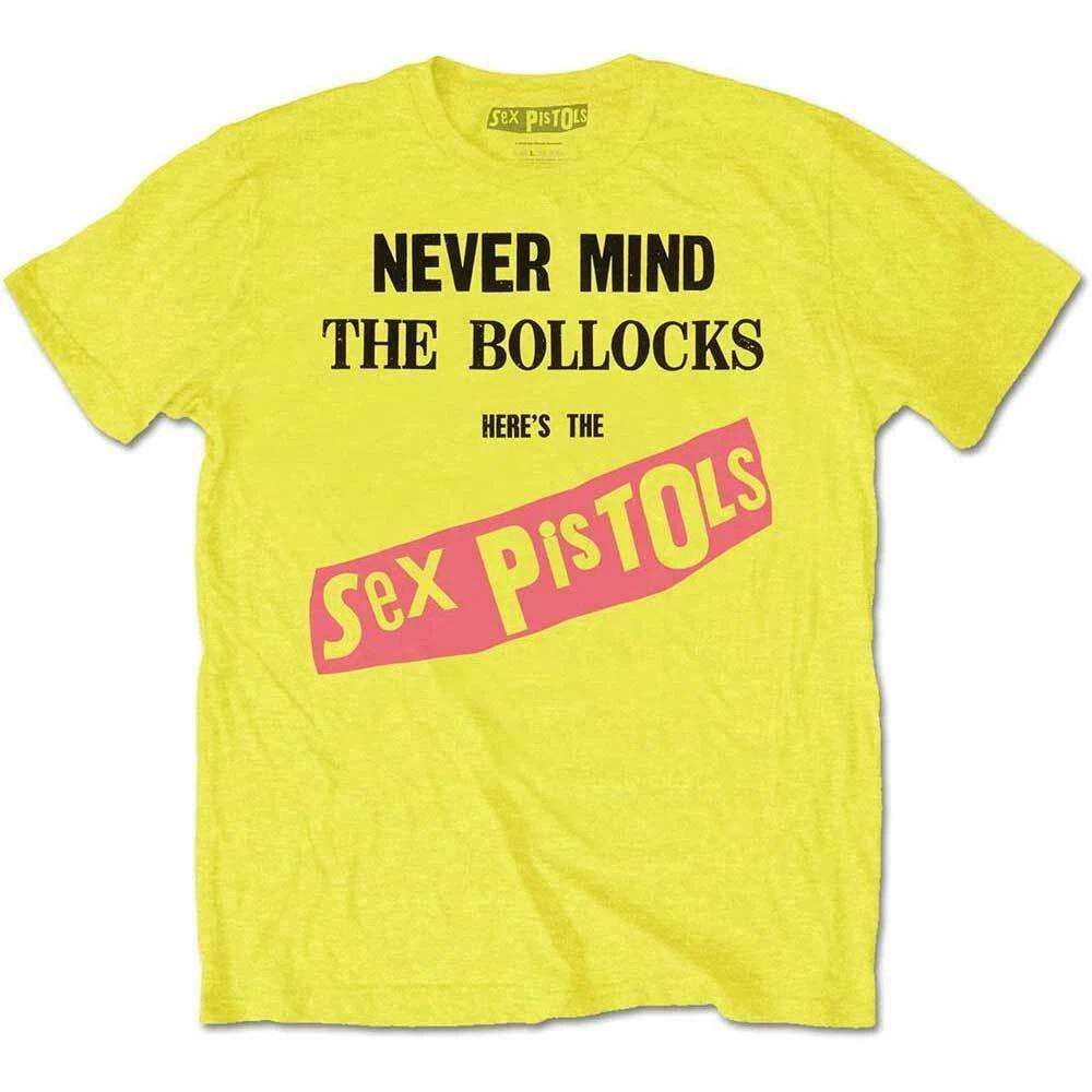 Sex Pistols T Shirt Never Mind The Bollocks Album Cover Punk Yellow New