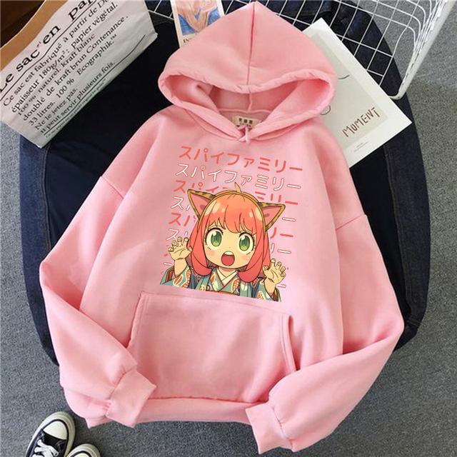 Новая толстовка с капюшоном Anime Spy X Family Anya Forger Harajuku Kawaii Manga Graphic Sweatshirt Hoody Casual Streetwear Unisex