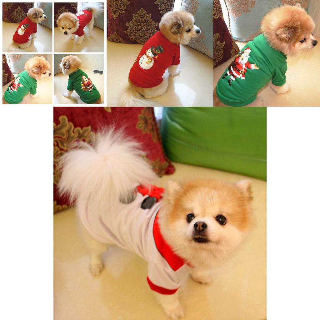 Pet Vest Christmas Dog Puppy Hoodie Sweater Xmas Warm Clothes Costume Shirt