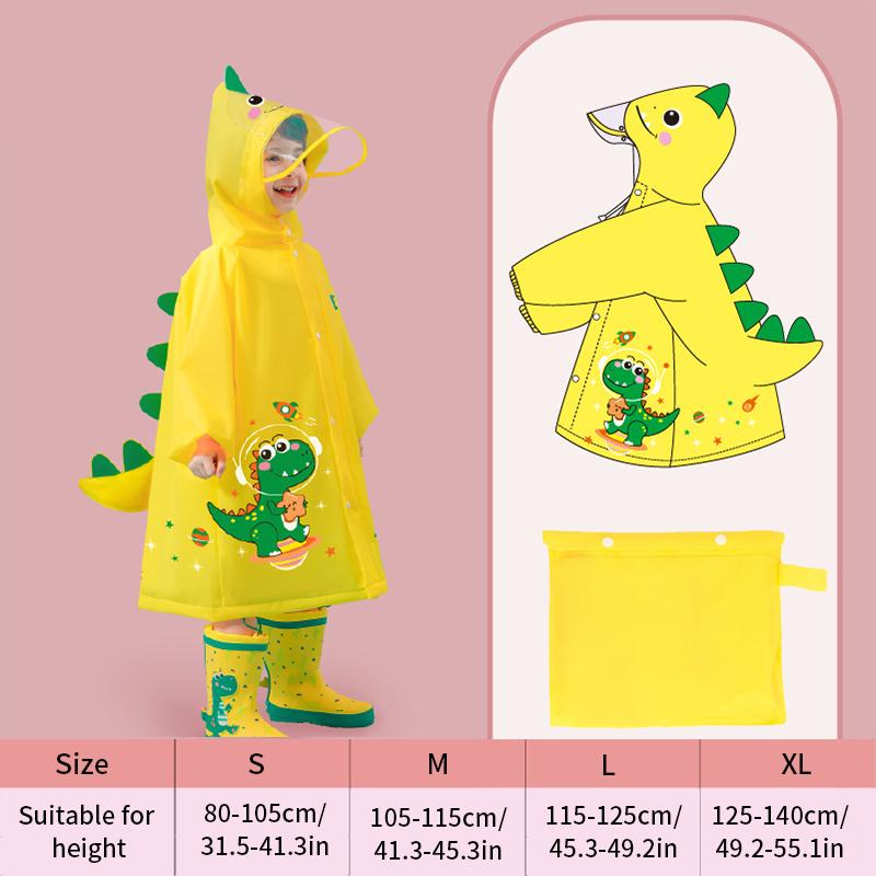 Водонепроницаемый детский дождевик Детский дождевик Детский рюкзак для детского сада Дошкольная сумка Космический водонепроницаемый дождевик для всего тела