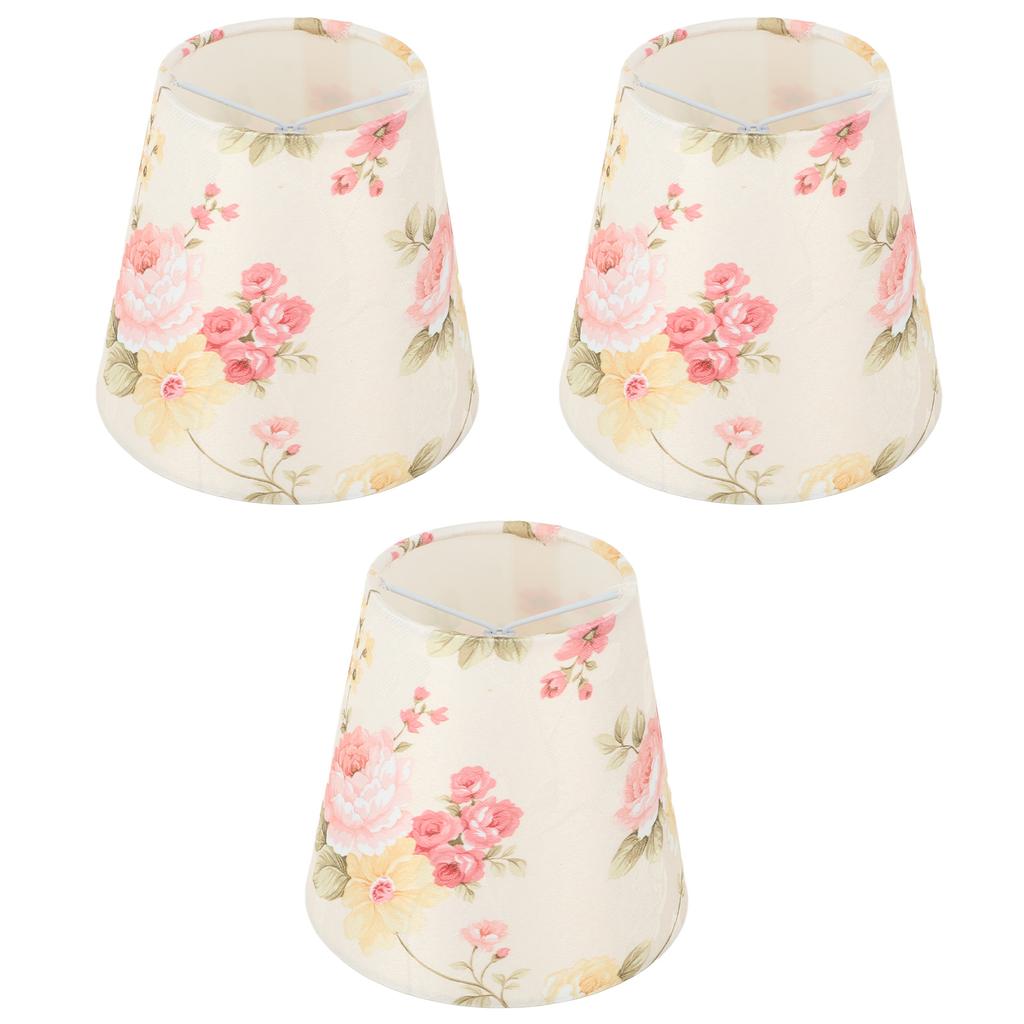 Cloth Lamp Shade Flower Pattern Clip On Bulb Lampshade for Table Lamp Chandelier Floor Lamp