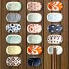 Happykau Chopstick Rests, Broad Bean Design, Set of 16, Chopstick Pillows, Chopstick Rests, Chopstick Stands, Japanese Style, Japanese Pattern, Cerami