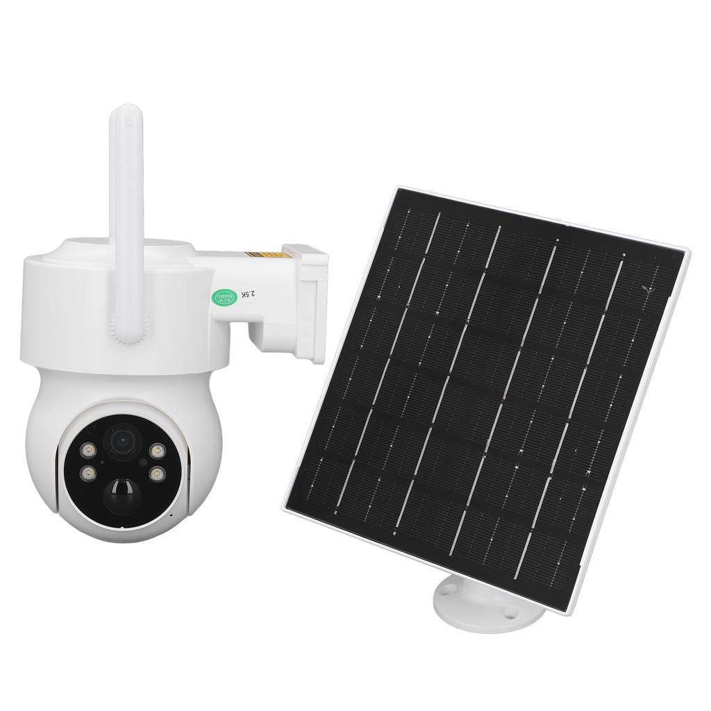 2K Solar Security Cameras AI Motion Detection Color Night Vision 360 Deg View 2 Way Talk IP66 Water