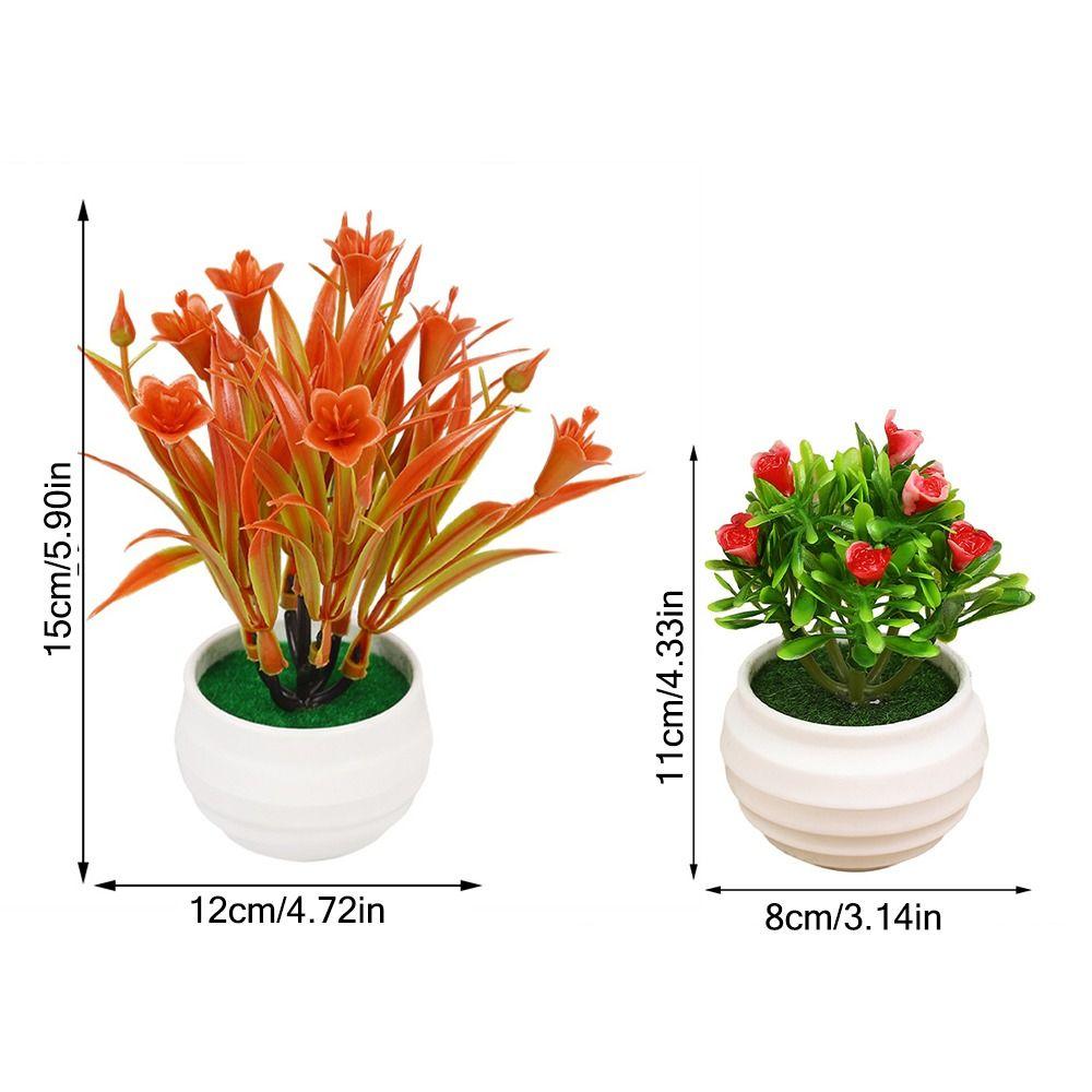 Имитация лилии розы реалистичное растение в горшке яркая искусственная трава в горшке подарок искусственный цветок бонсай