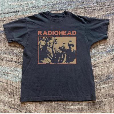 Хлопковая новая винтажная футболка с логотипом группы Radiohead для мужчин и женщин S-5XL
