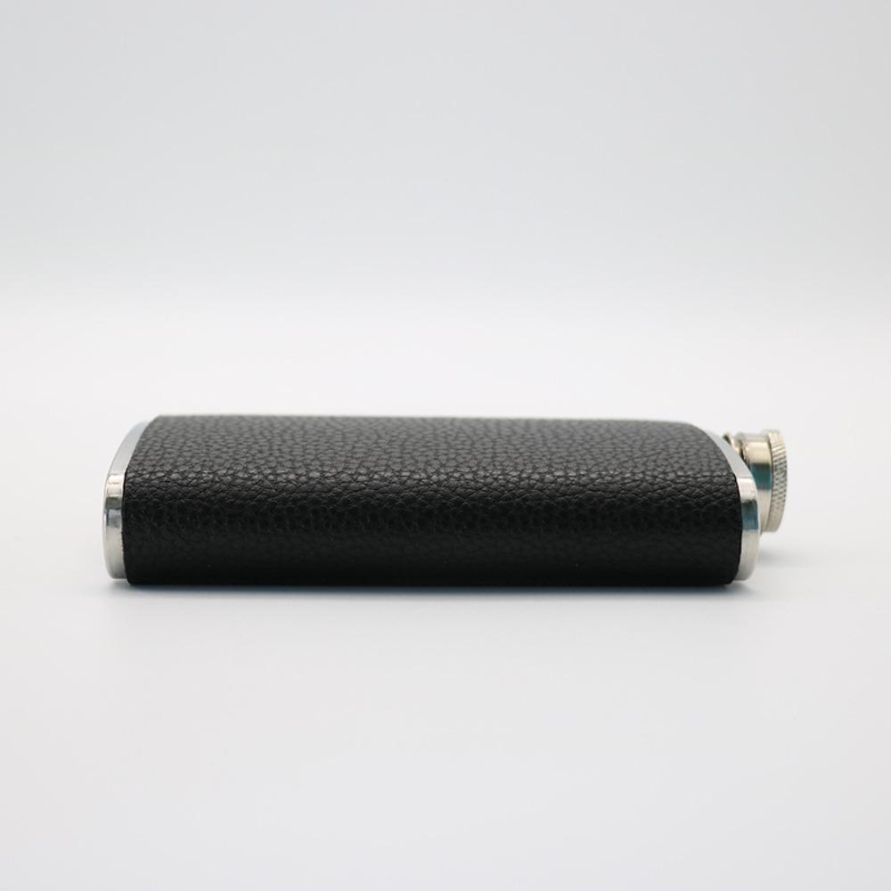 Stainless Steel Leather Texture Hip Flask with Funnel and Cups Whiskey Flasks Flagon  Outdoor