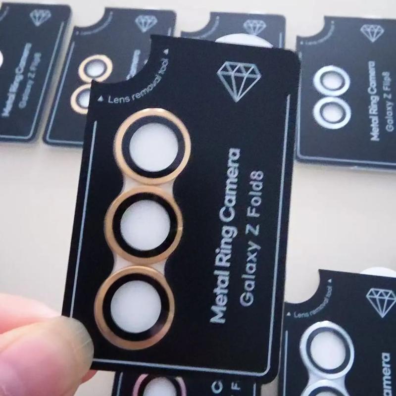 9H 3D Alloy Metal Ring Tempered Glass Camera Protect for Samsung Galaxy Z Fold/Flip 8Ultra 7 6 5 4 HD Anti‑Scratch Lens Back Cap