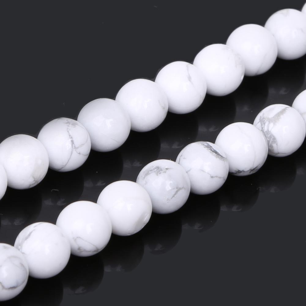Натуральный драгоценный камень белый говлитовый камень 4 6 8 10 мм бусины для изготовления ювелирных изделий