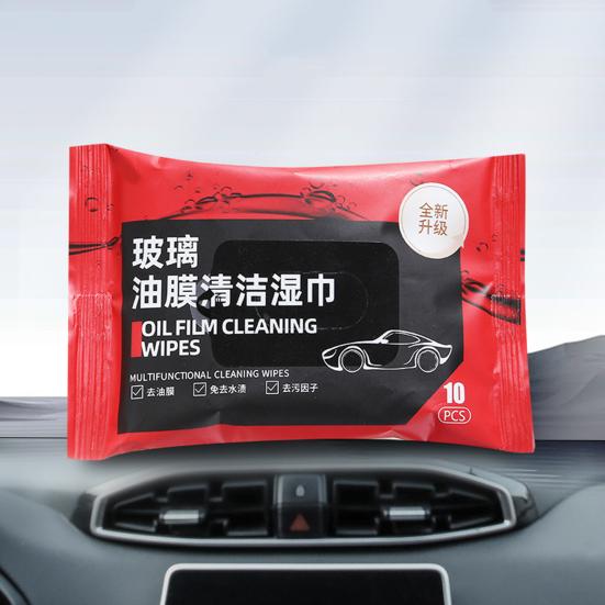 5 Pcs Car Glass Cleaning Wipes Portable Windshield Cleaner Wipes Multipurpose Oil