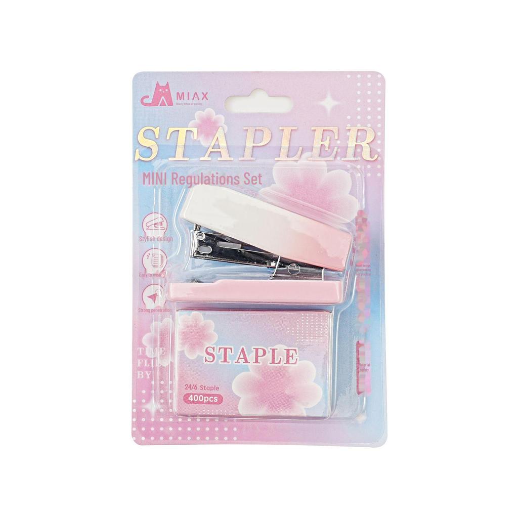 Мини-градиентный степлер Macaron, портативный степлер, облегчающий труд студентов и офисного использования