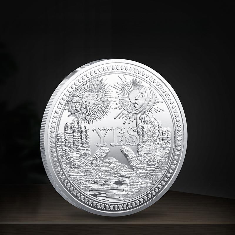 Счастливая монета Череп Ангел Двусторонняя коллекция монет решения Счастливая монета ДА НЕТ Монета Опора Подарок