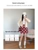 2024 High-Waist Plaid Woolen A-Line Skirt: Autumn/Winter College Style