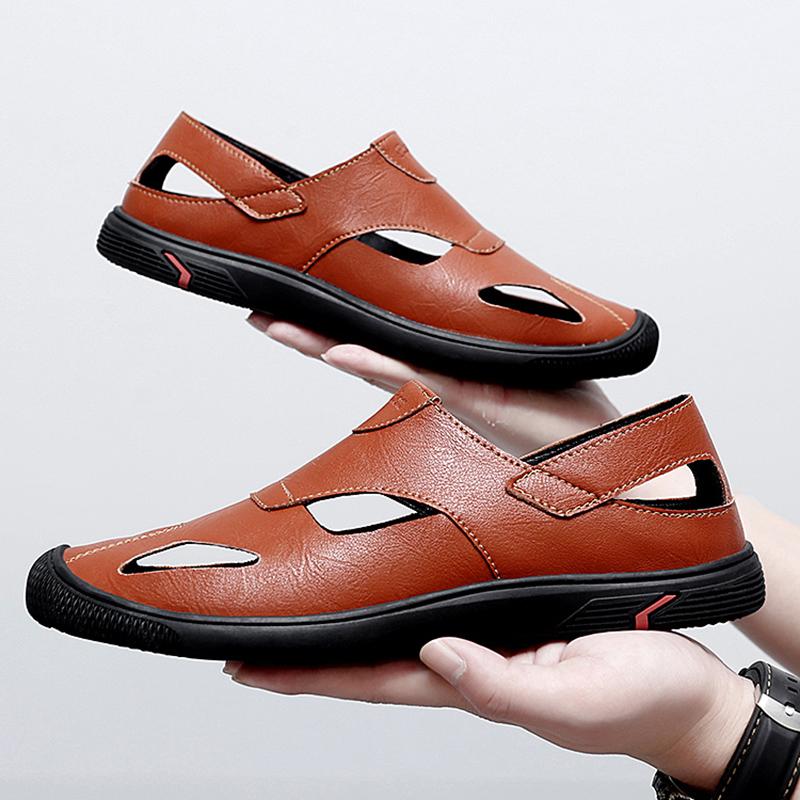Модные мужские мокасины Slip-On Роскошные модные кожаные летние дышащие мужские повседневные туфли для отдыха на открытом воздухе Плоские деловые туфли мужские Трендовые мокасины