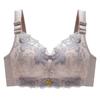Temperature change court embroidered lace bra without steel rim sexy women's breast adjustment bra