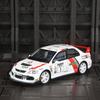 Cwtnuk1 1:32 Модель гоночного автомобиля Mitsubishi EVO 9 с имитацией, 6 дверей открываются, звук, свет, инерционный, сплав, игрушка-транспортное средство, подарок ребенку, украшение