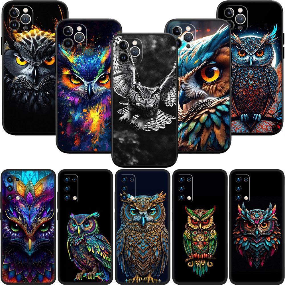 PP15 Мультяшная сова Мягкий чехол для телефона для OPPO A3 Pro A72 A74 A76 A77 A77S A78 A79 A94 A95 A18 A40M A58