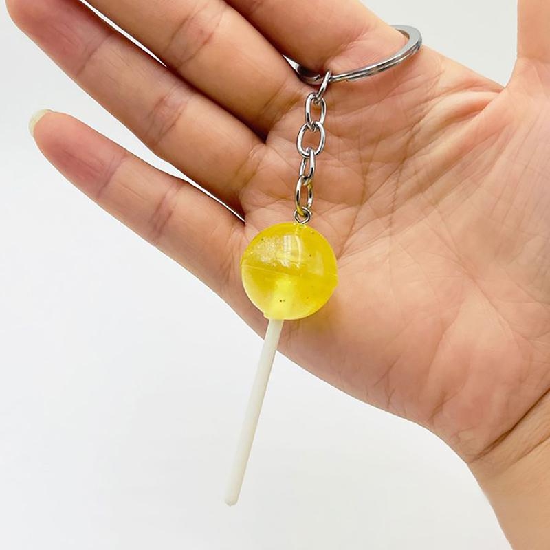 1 шт., брелок с имитацией леденца, прозрачные светящиеся аксессуары из смолы, украшения для сумки для конфет, креативные подарки, пятно