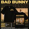 Летняя футболка 2025 года с графическим принтом рэпера Bad Bunny, Музыкальный альбом, Мужская Женская, Мода Харадзюку, 100% Чистый Хлопок, Дышащая, Повседневная