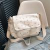Women's Large Capacity Bag Flower Pattern Crossbody Shoulder Bag Canvas Travel Shopping Bag Student School Bag