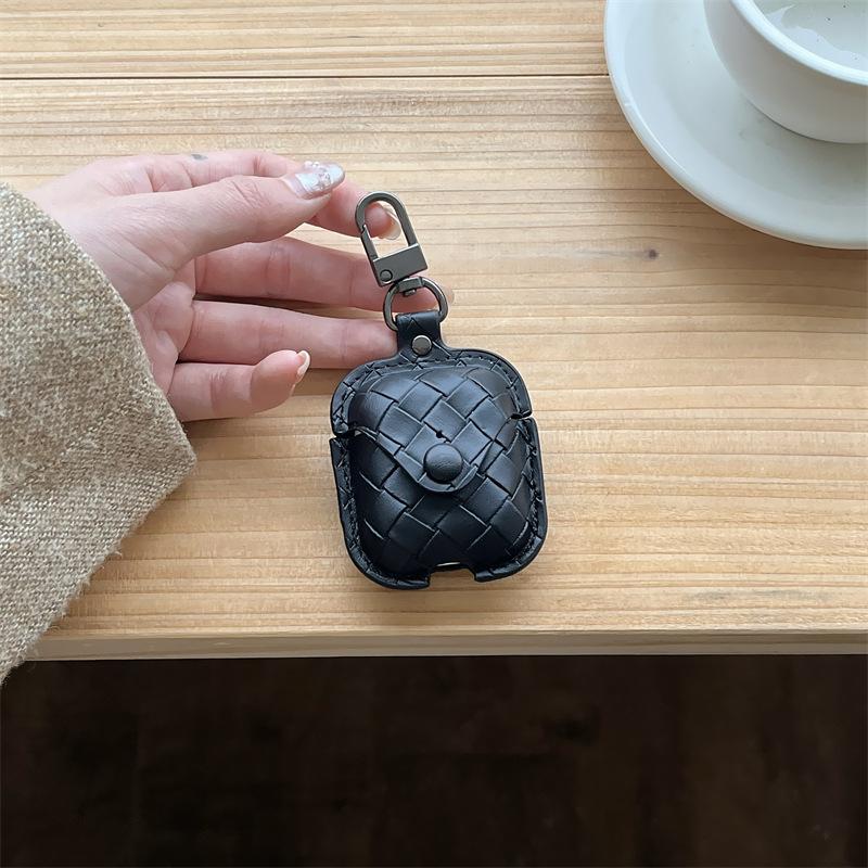 Бизнес-плетеный узор для airpods4 apple bluetooth беспроводной 1/2/3 поколение pro2 чехол для наушников персонализированный мужской