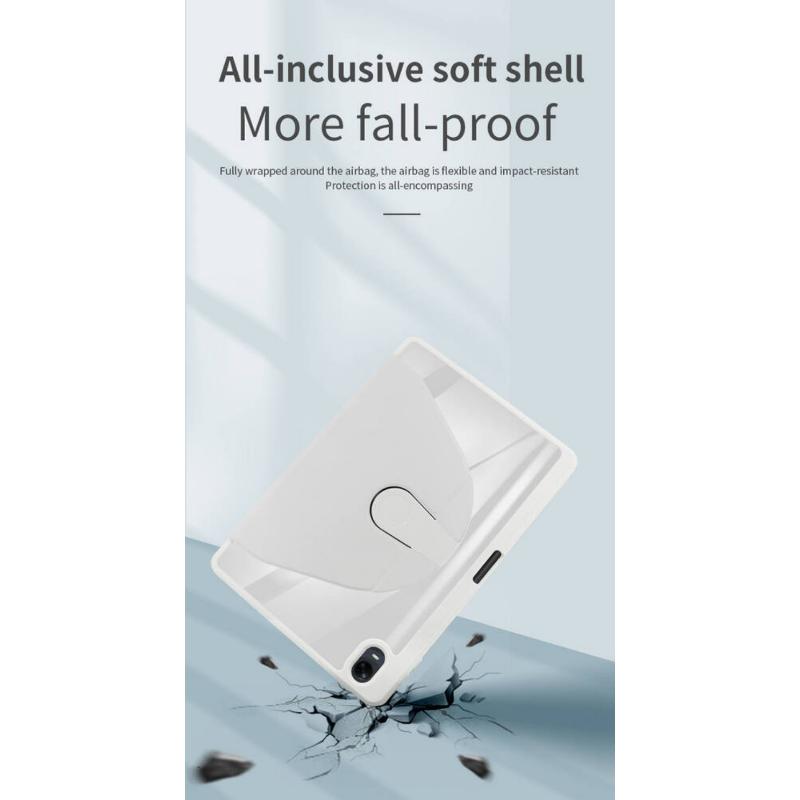 Вращение на 360 градусов для Oppo Pad Air 10,36, 11,0 дюймов, противоударный чехол-подставка с подставкой для карандашей, прозрачная задняя крышка, чехол для планшета Oppo Pad 11,0 дюймов, 2022 г.