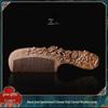 Black Gold Sandalwood Double-Sided Carved Women's Comb - Smooth Hair Care and Meridian Massage Portable Wooden Comb