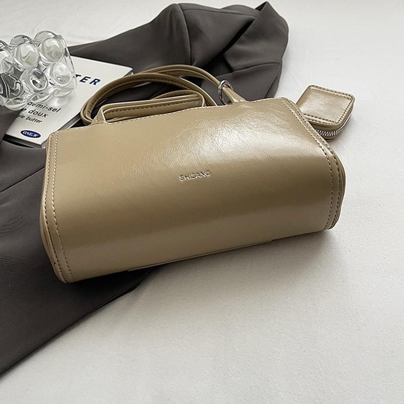 Женские модные сумки через плечо из искусственной кожи с ручкой-подушкой, ретро, однотонные, подмышечные сумки с маленьким кошельком, женские сумки ARI