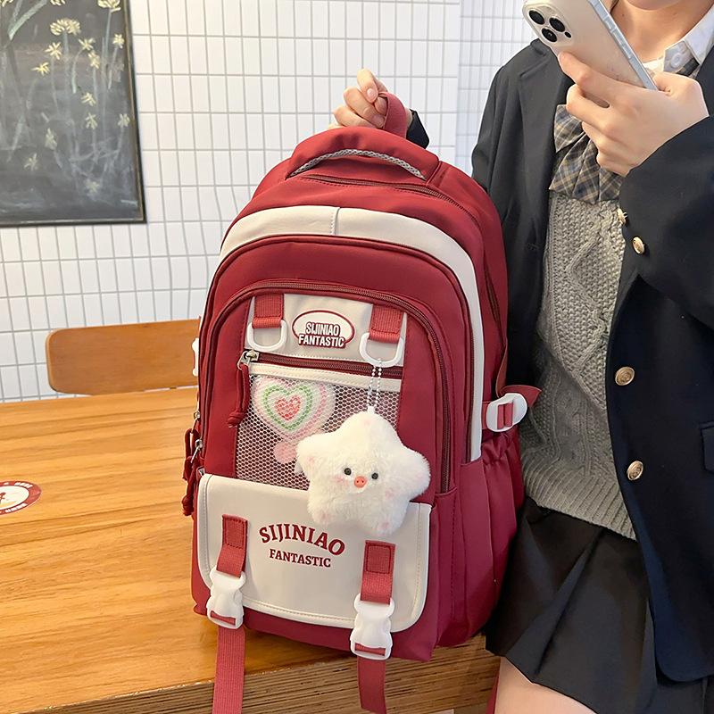 Летний новый нейлоновый рюкзак с буквенным принтом в стиле кэжуал, большой вместимости, для учеников средней школы, для пар, для улицы