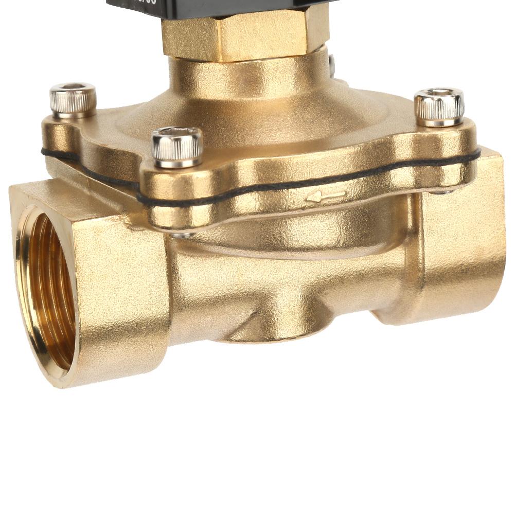 Контроллер жидкости G1 Электромагнитный клапан DN25 НЗ Латунный электромагнитный клапан(12 В постоянного тока)