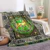 Owl Celtic Viking Blanket Tree of Life Wiccan Flannel Blanket Soft Warm Blanket Couch Bed Chair Decor for Family Camping Gifts