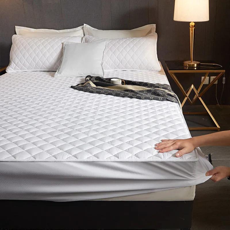 Хлопковый наматрасник, универсальный толстый стеганый защитный чехол для матраса, чехол для матраса Simmons, нескользящий пылезащитный чехол
